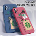 Jizetin for Realme C30 Back Cover Coffee Day Multicolor Square Soft Liquid Silicone Phone Case. 