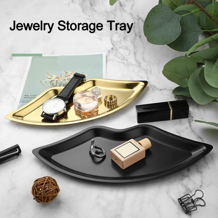 Cosmetic%20Stainless%20Steel%20Tray%20Decorative%20Necklace%20Watch%20Lip%20Shaped%20Tray%20Ring%20Bracelet%20Jewelry%20Tray%20for%20Home%20Bedroom%20Dressing%20room%20Jewelry%20store%20Gift%20-%20Image%204