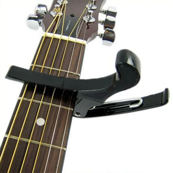 SRIWEN%201%20Pcs%20Quick%20Change%20Folk%20Acoustic%20Electric%20Guitar%20Trigger%20Capo%20Key%20Clamp%20&%202%20Sets%20Guitar%20Strings%20Replacement%20Steel%20String%20-%20Image%202