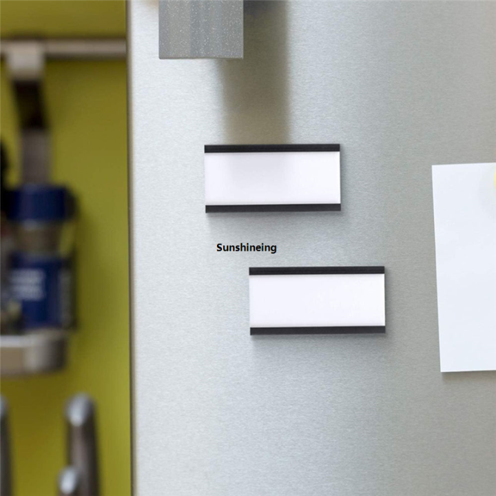 Plastic Clear White 2 Inch 1NCANRUI Magnetic Tag Holder x Inch with ...