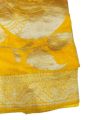 Premium & Elegant Yellow/Golden Border Dola Silk Printed Saree for Women. 