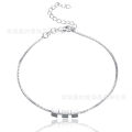 【Special offer】West Lake American Silver Jewelry Square Chain Bracelet Women's Jewelry. 
