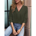 Womens Long Sleeve Tops T Shirts V Neck Casual Top Comfortable Shirt Soft Basic Tees Women Blouses. 