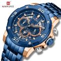 NAVIFORCE NF9175 Stainless Steel Chronograph Watch For Men - Multi Colors | Fashion Stainless Steel Watch For Men. 