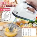 Electric Hand Mixer Whisk Egg Beater Cake Baking With 7 Speed Function- Plug Electric Food Mixer & Dough Blender. 