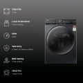 Haier 12 kg 5 Star Wi-Fi Inverter Fully Automatic Front Load Washing Machine (F9, HW120-DM14F9BKU1, Direct Motion Motor, Black). 