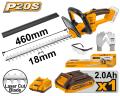 INGCO Cordless hedge trimmer CHTLI20461 Laser Cut Blade. 