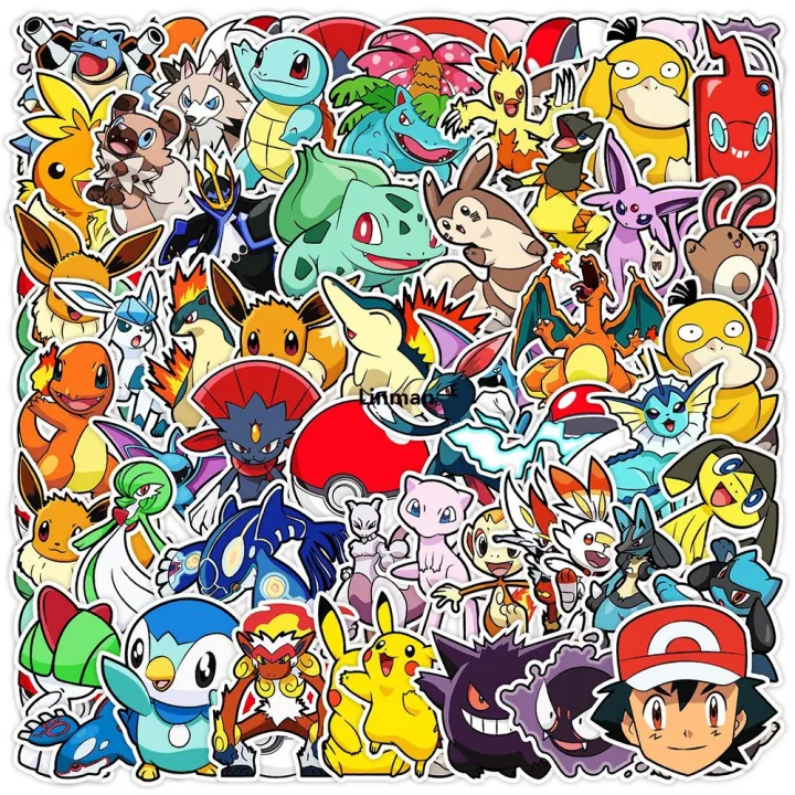 Linman%2010/30/50PCS%20Anime%20Pokemon%20Cute%20Stickers%20Decals%20DIY%20Notebook%20La%E3%80%902025%20Version%E3%80%91ptop%20Phone%20Suitcase%20Bike%20Graffiti%20Funny%20Cartoon%20Sticker%20Kid%20Toy%20-%20Image%202