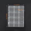 9/12 Grids Classic Plastic Coin Holder Sheet Storage Collection Money Album Case For Collection Album Photo Storage. 