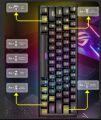 Bajeal G101 Tritium 60 Percent Rainbow RGB Gaming Mechanical Keyboard Blue Switch Detachable Wire - 61 Keys. 