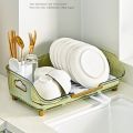 New Diversion Drain Bowl Rack with Drain Hole Transparent Kitchen Sink Storage Rack with Drainboard Large Capacity Bowl Storage Rack. 