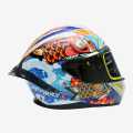 Multicolor Motorax  Full-face Helmet. 