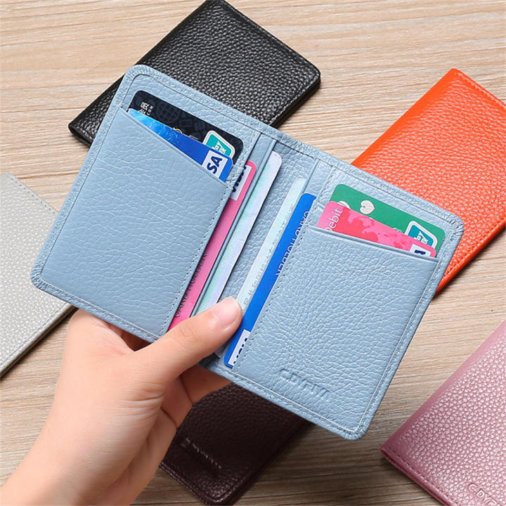 Slim Wallet Mini Wallet Holder Card Purse Leather Wallet