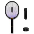 USB Rechargeable Electric Mosquito Swatter Household Mosquito Swatter Handheld/Vertical/Wall-mounted 3-in-1 Electric Mosquito Swatter Purple Light Mosquito Swatter.