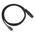 USB Type C To XLR Adapter Type C Male To 3 Pin XLR Female Microphone Cable Connector Computer Audio Data Cable 3 Meters. 