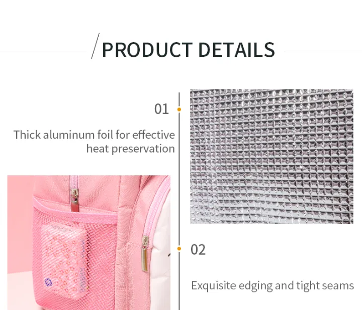 Wifu%20Cute%20Thermal%20Insulated%20Lunch%20Bags%20with%20Outer%20Zipper%20Pocket%20and%20Side%20Bottle%20Holder%20-%20Image%202