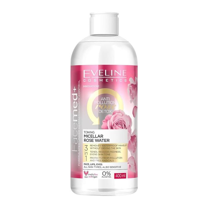 Eveline Anti Pollution Rose Detox Tonning Micellar Water -400ml