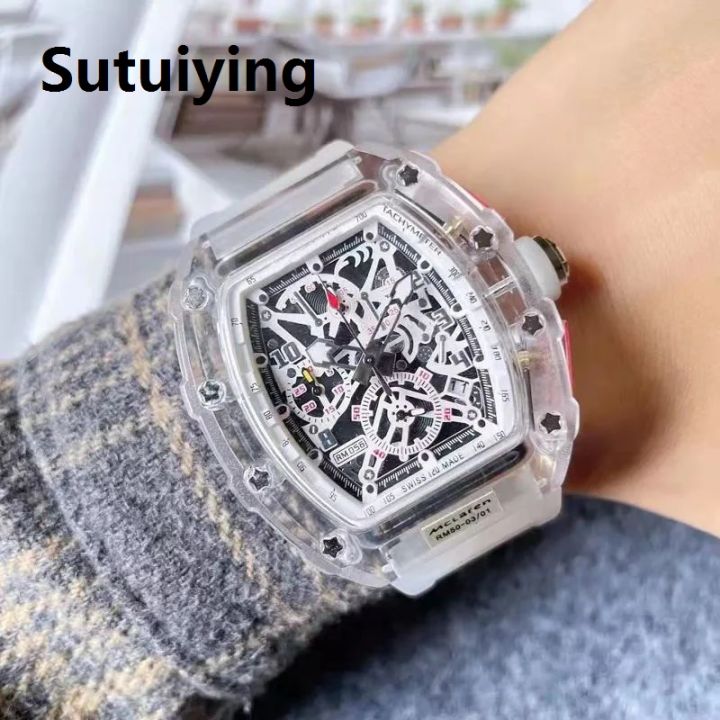 Sutuiying Original Special Offer UTHAI Watch For Men Trendy Sports Fully Automatic Quartz Wristwatch Original Hollow Waterproof For Male Fashion Clock Watches