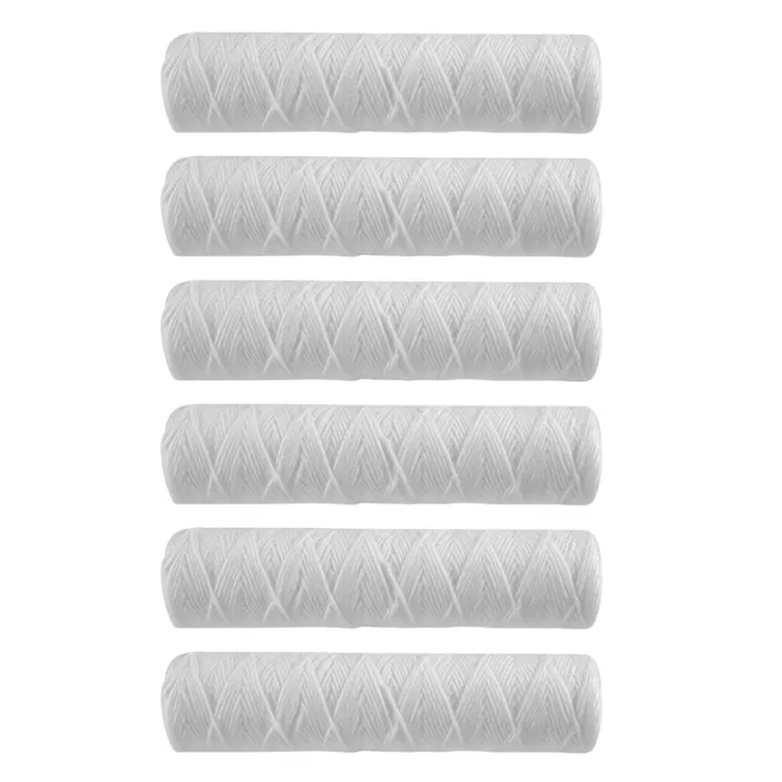 Semiment Filter Thread 10 Micrometre String Wound Sediment Water Filter ,6 Pack,Whole House ...