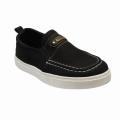 Black/White Solid Casual Slip On Shoes For Boys. 