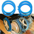 2 PCS Blue Front Tire Kit With Super Hump 2X 4X Pressure Wheels Blue Rubber For Phoenix For Pool Cleaner. 