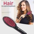 Simply Straight Ceramic Hair Straightening Brush - Black & Pink. 