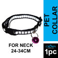 Dog Cat Collar Neck Strap Belt In Black Color For Small Pets. 