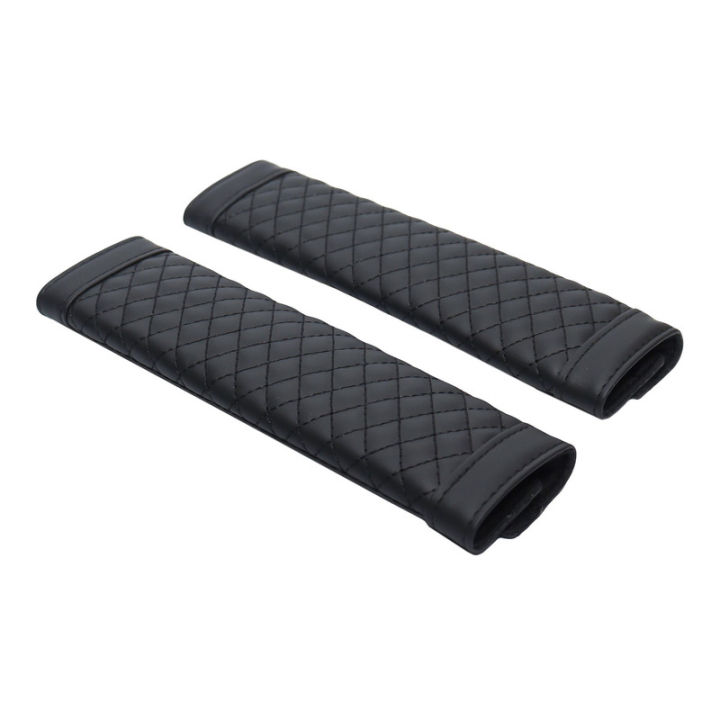 thumbnail image 2 of Carbon Fiber Look Black Seat Belt Shoulder Pads For Corvette C7 Stingray Z06 - Pair 2 of 3
