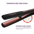 Ikonic Gleam 3.0 Hair Straightener, Black| Super slim 1 inch plates | Ergonomically slim | Digital temperature control| Automated Shut Off Safety | Advanced Rose Gold Titanium surface| Quick Heat  By Genuine Collection. 