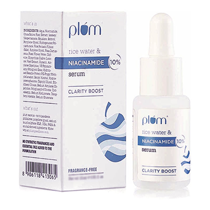 Plum 10% Niacinamide Fragrance Free Face Serum with Rice Water 30 ml