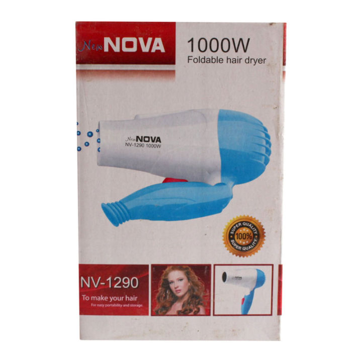 Nova Foldable Mini Hair Dryer 1000W Nv-1290