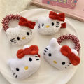 Sanrio Sweet Cute Plush Hello Kitty Elastic Hair Ties Cartoon Kawaii Barrettes Fashion Hair Accessories Hairpin For Girls Gift. 