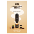 Portable Italian Espresso Machine 2-in-1 Capsule Powder Fast Charge. 