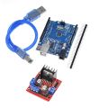 Arduino Uno R3 SMD Development board USB CABLE With L298N Driver Board Module. 