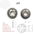2X DIY Electric Skateboard Gear Wheels Kit 04C 2 Points Chain Wheel Gear 27 Gear Electric DIY Wheels,9X27 G 8mm D. 