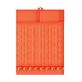 NAMUNY Grill Tools Mat Silicone Heat-Resistant Spatula Mat with Drip Pad Reusable Utensil Holder for Outside Grilling Kitchen A. 