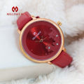 Millenium MW58112 Elegant waterproof Floral Design Quartz Watch for Women - Red. 