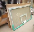 Basketball Backboard /Toughened Glass  Basketball Board /Official size  6/4 Single Piece With Basket Ball Hoops And Net Set By Mitraa. 