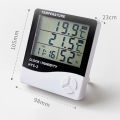 Digital Room Thermometer Digital Humidity Room Temperature Meter Weather Station Clock LCD HTC-2. 