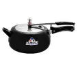 Famous Black High Anodized Pressure Cooker With Induction Base -  5 Litre. 
