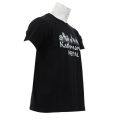 Black  Cotton Round Neck Kathmandu Nepal Printed T-Shirt For Men. 