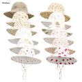 Wenefang Newborn Boys Girls Bucket Hat Summer Kids Toddler Panama Cap 0 to 【2025 Version】 48 Months Soft Cotton Baby Sun Hat flower printing Cute Bunny. 