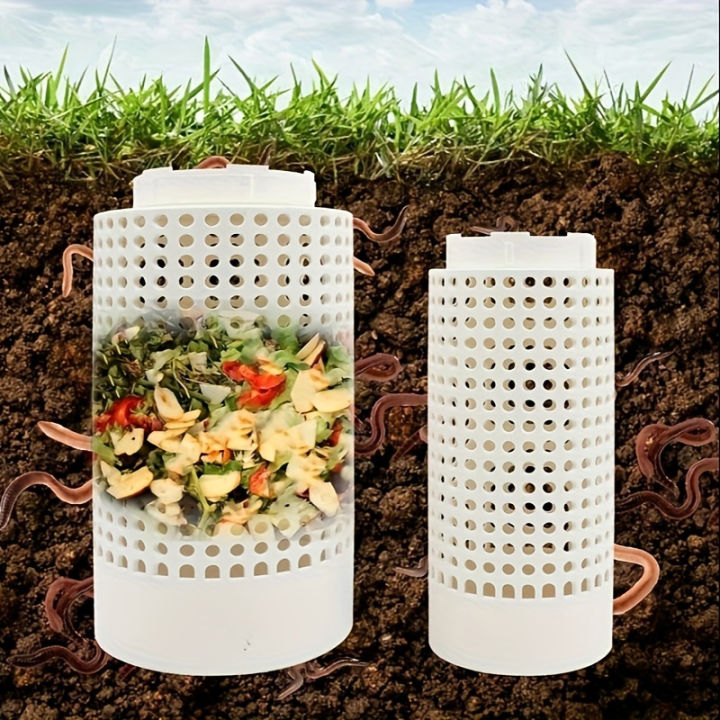 2025%20New%201Pcs%20White%20Plastic%20Earthworm%20Compost%20Bin%20With%20Holes%20And%20Lid%20Suitable%20For%20Garden%20Courtyard%20Outdoor%20Compost%20Bin%20Fengshi%20-%20Image%202
