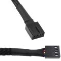 OUMERY 4PCS 4 Pin PWM Fan Extension Power Cable Connector Case Male to Female Extending Cables for 4 Pin/3Pin Fan. 