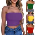 Tops, vests, shirts, bandeau bandeau chest, elastic tops, short sleeveless portable women's strapless tops, bandeau tops, suspenders. 