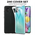 Samsung Galaxy A51 Premium Clear Transparent Case + Rubber Case -Soft Protective Cover. 