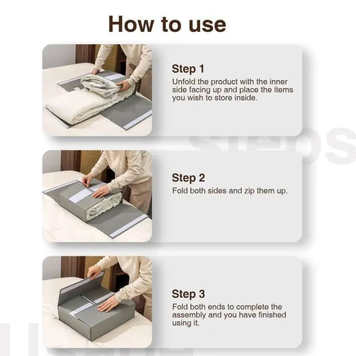 Bed%20Sheet%20Organizers%20Storage%20Foldable%20Box%20Linen%20Closet%20Bedding%20Set%20Containers%20for%20Blanket%20Comforter%20Pillow%20Cube%20with%20Window%20-%20Image%204