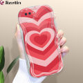 Jizetin for OPPO A3S / A12E / Realme C1 Back Cover Colorful Love Cream Wavy Edge Soft Silicone Phone Case. 