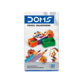 Doms Pencil Sharpener | 20 Pcs Pack | Multicolor | For Smooth & Fine Point Sharpening. 