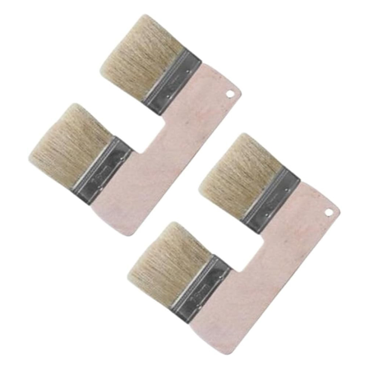Double Paint Brush,3In DoubleHead Painting Brush,Bristle Art Flat Texture Brush,Art Wall Painting Double Paint Brush 2PC